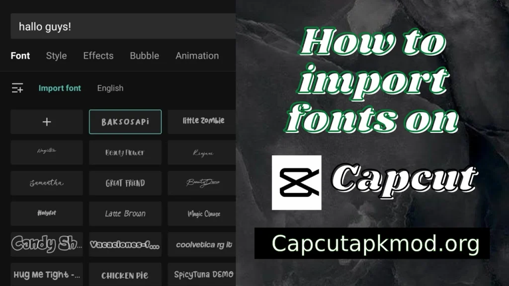 Add Capcut Font