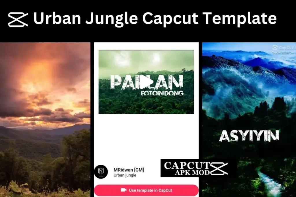 urban jungle capcut template trend